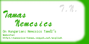 tamas nemcsics business card